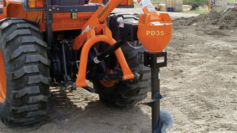 post hole digger attachment for a gehl skid steer|kubota post hole digger attachment.